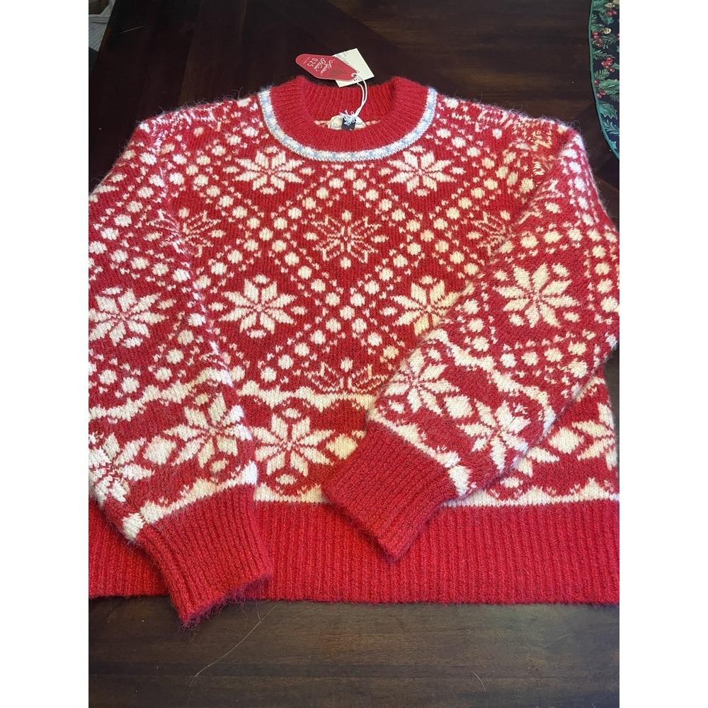 Women's Long Sleeve Cozy Alpine Snowflake Sweater XS NWT 025 Alpine Hotel